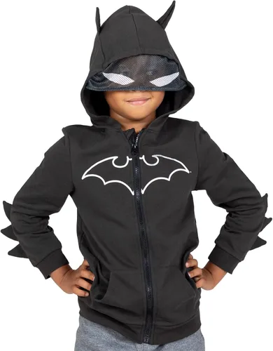 Vista 3 de DC Comics Justice League Batman - Sudadera con capucha para niños pequeños a grandes, Metálico