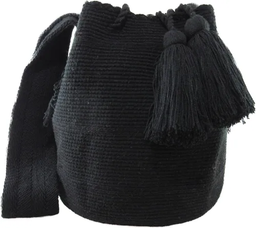 Vista 7 de WAYUU bags plain color Colombian handmade crossbody mochila colorful strap ship from Colombia
