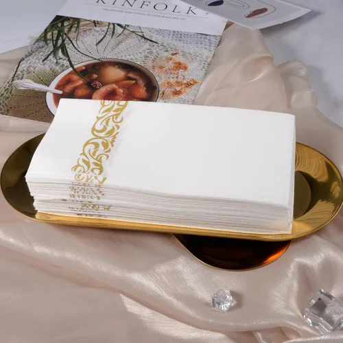 Vista 5 de Toalla desechable para invitados, servilletas de cena, toallas de mano, servilletas de papel desechables para cena formal, aniversario, boda, fiesta