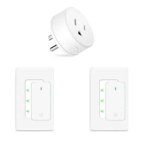 Vista 93 de NineLeaf - Enchufe de salida de control remoto, interruptor de luz de encendido y apagado inalámbrico desmontable 500FT Light Plug Decorator