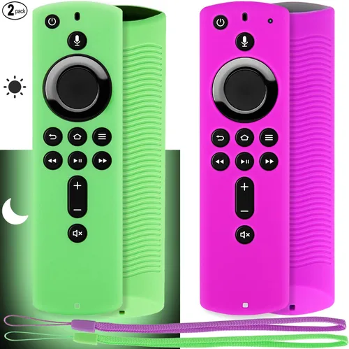 Vista 9 de Pinowu Firestick - Funda protectora de silicona compatible con Fire TV Stick 4K Alexa Voice Remote Control, ligera, antideslizante, a prueba