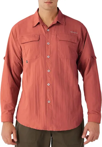 Vista 23 de NAVISKIN Camisas de pesca con protección solar UPF 50+ de manga larga para hombre, PFG para senderismo, viajes, campamento