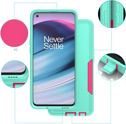 Vista 5 de Asuwish Funda protectora de pantalla de vidrio templado para OnePlus Nord N20 5G y protector delgado de doble capa protectora One Plus N 20 G5 1