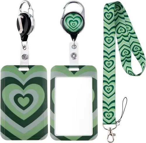 Vista 7 de Cordón con Llavero para Hombre con Insignias de Identificación con Clip de Carrete Retráctil Soporte para Insignias Llavero con Bandera Americana