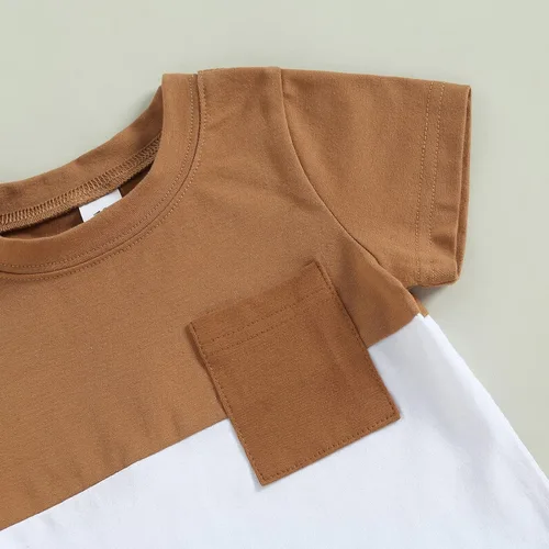 Vista 19 de Conjunto de camiseta de manga corta para bebé niño y niña, camiseta de manga corta, pantalones cortos casuales, ropa para recién nacidos, 6, 12, 18