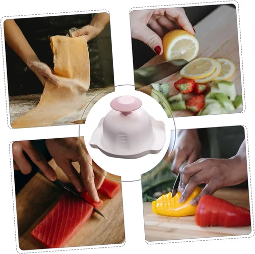 Vista 2 de DOITOOL Soporte para cebolla, 2 unidades, soporte de seguridad alimentaria, cortador de alimentos, protector de mano, protectores de dedos