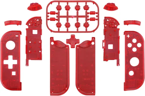 Vista 2 de eXtremeRate Placa trasera para consola Nintendo Switch, carcasa NS Joycon (versión D-Pad) con botones de juego completo, carcasa de repuesto