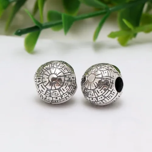 Vista 3 de Colgante de plata de ley 925 con clip de estrella, regalos de cuentas de joyería para mujer, pulsera y collar A0019
