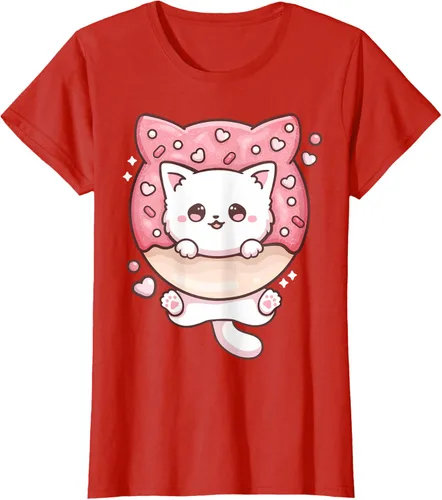 Vista 99 de Camiseta Kawaii Cat Donut Anime Lover Otaku, Negro