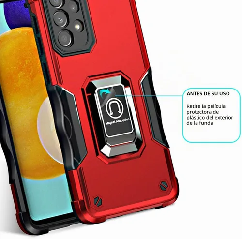 Vista 8 de TJS Funda para teléfono Motorola Moto Edge 2021, funda Moto Edge 5G UW Rojo
