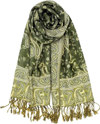 Vista 24 de Achillea Bufanda reversible de pashmina con estampado paisley – Chales y envolturas indios exóticos para vestidos de noche, festivales, todas