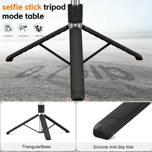 Vista 9 de Trípode de teléfono de 71 pulgadas y palo selfie con control remoto, soporte extensible para teléfono celular para iPhone y Android, 5.9 pies