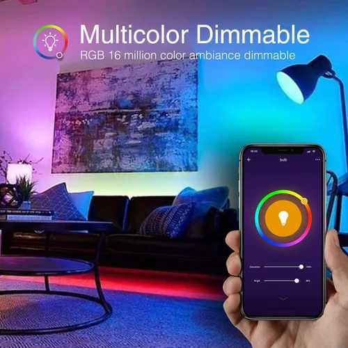 Vista 2 de Beantech - Bombilla inteligente, bombillas WiFi, bombilla que cambia de color, bombillas inteligentes funcionan con Alexa y Google Assistant