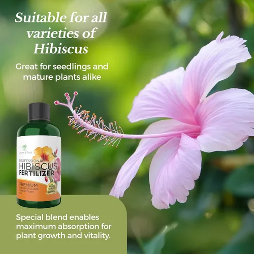Vista 5 de Leaves & Soul - Líquido fertilizante de hibisco 3-5-4, alimento vegetal