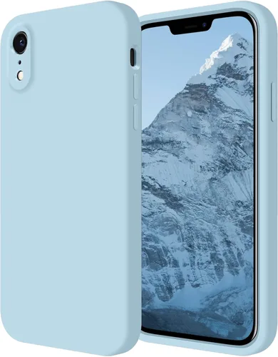 Vista 12 de FireNova Funda diseñada para iPhone XR, de silicona mejorada [borde recto] y [protección de cámara] con forro de microfibra suave antiarañazos, 6.1