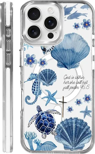 Vista 115 de Funda para iPhone 13 Pro, transparente con bonito patrón de tiburón azul, compatible con Magsafe funda protectora suave para mujeres y niñas (blanco)