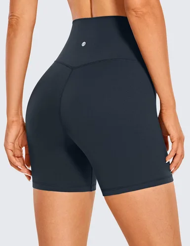 Vista 2 de CRZ YOGA Butterluxe - Pantalones cortos cruzados para mujer de 5 pulgadas, con cintura alta, para entrenamiento, yoga, suaves como la mantequilla