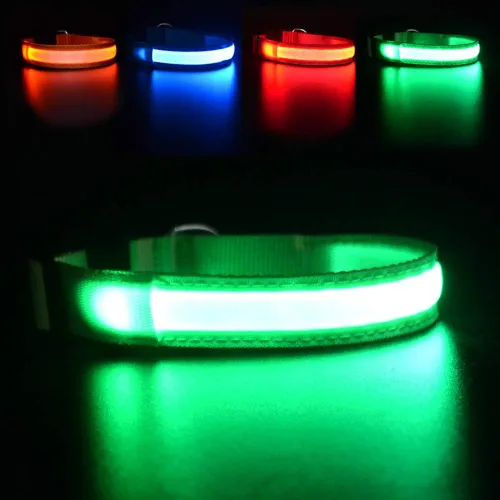 Vista 18 de MASBRILL Collares de perro con luz LED, collar de perro recargable iluminado resistente al agua, para caminar por la noche, collares para perros