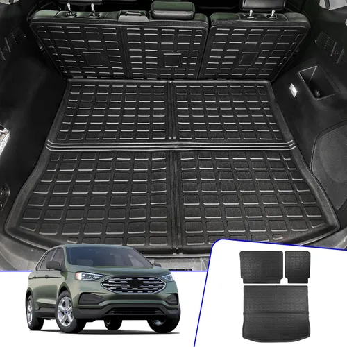 Vista 19 de Rongtaod Alfombrilla para maletero y respaldo para Jeep Grand Cherokee L