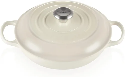 Vista 5 de Le Creuset Signature Cacerola de hierro fundido esmaltado, 3.5 cuartos de galón, color verde azulado oscuro (Deep Teal)