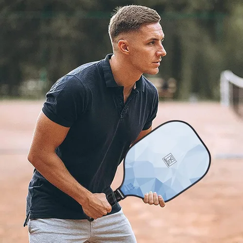 Vista 8 de YC DGYCASI Juego de 2 palas de pickleball aprobadas por USAPA 2026, raquetas ligeras de fibra de vidrio para pickleball, paquete de 2, 2 pelotas