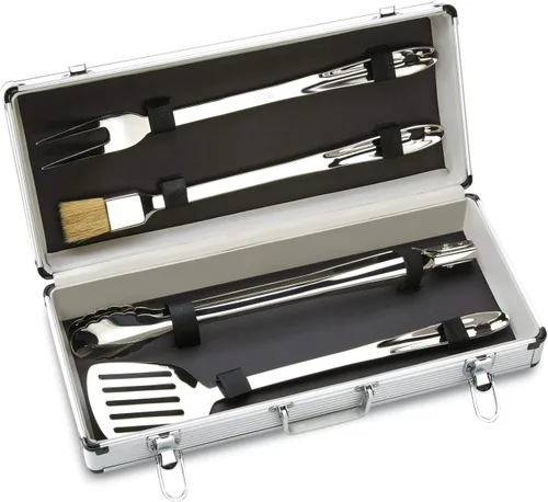 Vista 2 de Juego de utensilios de cocina All-Clad T147 de acero inoxidable, 4 piezas, color plateado