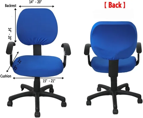 Vista 2 de Melaluxe Funda para silla de oficina de computadora, funda universal protectora y elástica para silla giratoria elástica