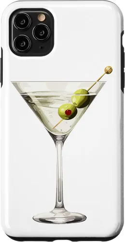 Vista 13 de Martini Glass Green Olive Bartender Vodka Gin Cocktail Drink Case para iPhone 17