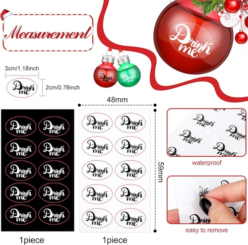 Vista 4 de Bolas de adornos de plástico transparente para Navidad, árbol rellenable de plástico, adornos colgantes para botella de agua, bombillas para Plata