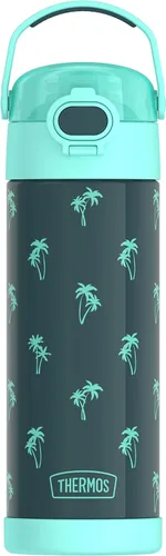 Vista 38 de THERMOS FUNTAINER Botella aislada al vacío de acero inoxidable de 16 onzas con tapa ancha de canalón, MINECRAFT