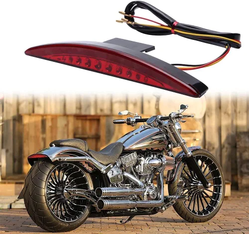Vista 10 de DREAMIZER Luz Trasera LED para Motocicleta, Borde del Guardabarros, Luz de Freno con Señales de Giro para Sportster XL883N XL1200N XL1200V XL1200X