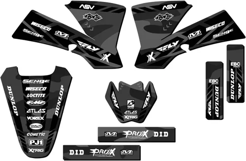 Vista 3 de 2002-2008 SX 50 APACHE Green Senge Kit de base gráfica compatible con KTM