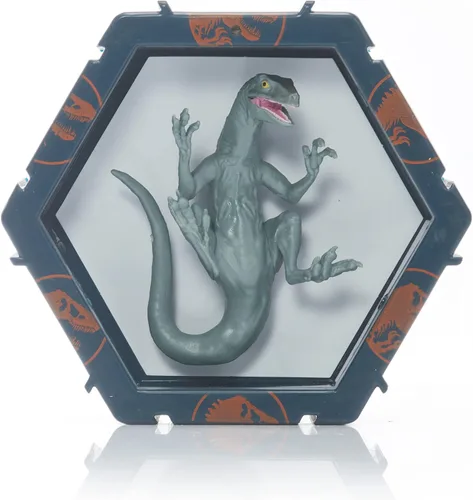 Vista 2 de WOW! PODS Jurassic World Camp Cretaceous SFX Velociraptor Blue Figura iluminada con efectos de sonido Mercancía oficial de Fallen Kingdom