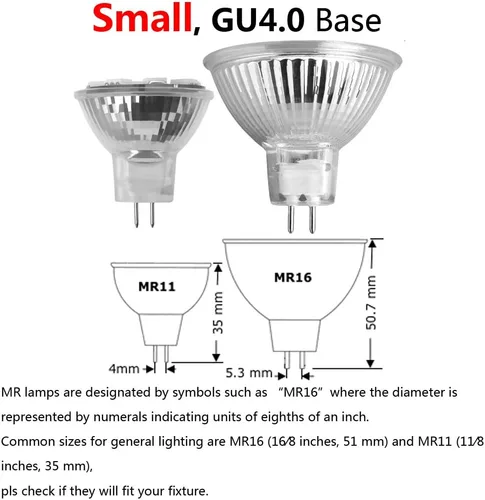 Vista 3 de Bombillas LED MR11, reemplazo halógeno de 12 V 20 W, base de dos pines GU4, 4 piezas de 3000 K y 4 piezas de 4000 K, no regulables