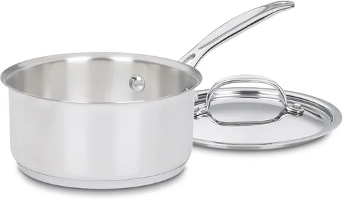 Vista 4 de Cuisinart 719-16 - Colección de utensilios de cocina de 1.5 cuartos de galón Chef's-Classic-Stainless-Cookware-Collection, cacerola con tapa