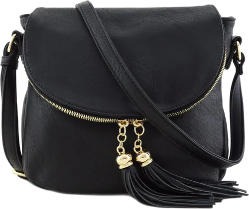 Vista 2 de Accent - Bolso cruzado con borlas y solapa superior