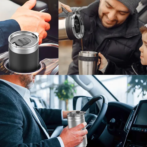 Vista 6 de Paquete de 2 tapas de repuesto para vasos YETI de 20 onzas, Lowball de 10 onzas y taza con popote de 25 onzas, cubierta de repuesto con interruptor