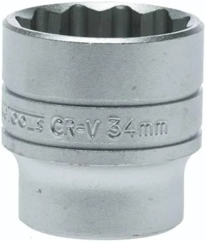 Vista 11 de Teng Tools Enchufe de cromo vanadio de 1 pulgada y 12 puntos SAE de 1/2 pulgada Herramienta mecánica Herramienta de mano - M120132-C