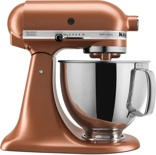 Vista 7 de KitchenAid KSM150PSCV Artisan Series Batidora de pie de 5 cuartos con escudo vertedor - Caviar