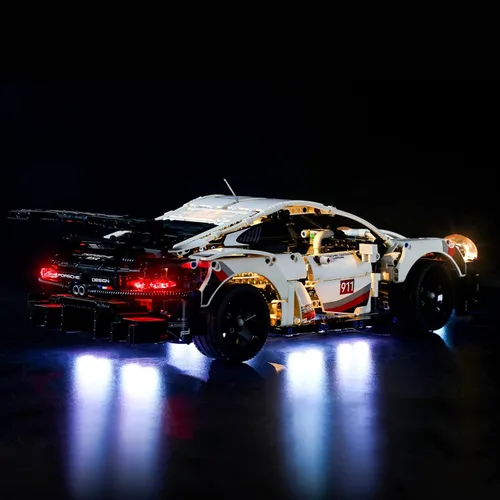 Vista 4 de BRIKSMAX Kit de iluminación LED para Technic Porsche 911 RSR, compatible con el modelo de bloques de construcción Lego 42096, no incluye el juego