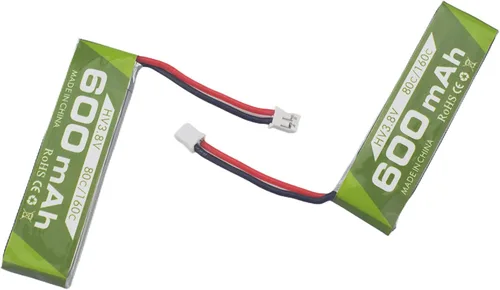 Vista 4 de sea jump 2 baterías de litio 1S 3.8V 80C 600mAh con conector de enchufe JST-PH 2.0 y cargador USB de seis canales 1S adecuado para Cineahoop