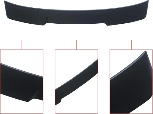 Vista 9 de NINTE Alerón de techo para Honda Civic Sedan 2022-2025 negro mate borde de la ventana trasera