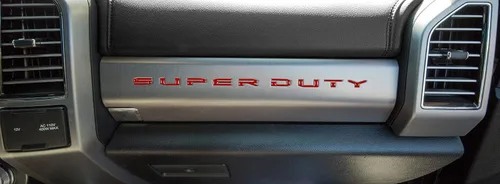 Vista 2 de TufSkinz - Letras adhesivas para la caja de guantes Super Duty - Compatibles con Super Duty 2017-2022
