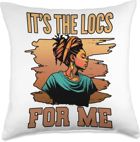 Vista 4 de Locs Afro Dreadlocks Love Natural Beauty Hair It's the Locs for Me Afro Hair - Almohada negra americana africana, 16 x 16 pulgadas, multicolor