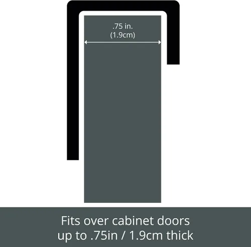 Vista 5 de mDesign Organizador de Almacenamiento Colgante de Gabinete de Acero Portador para Cocina, Despensa - Sostiene Bolsas de Plástico, Sándwich, Basura