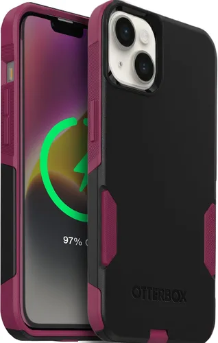 Vista 8 de OtterBox - Funda serie Commuter para iPhone 14 y 13, color negro, delgada y resistente, apta para bolsillo, con protección de puerto de carga