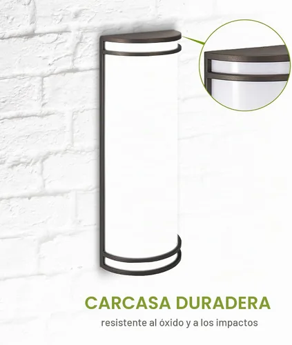 Vista 6 de ASD Luminaria LED de Montaje en Pared de 18 Pulgadas para Exteriores e Interiores - Aplique de Pared Moderno de Bronce Frotado con Aceite - 20W