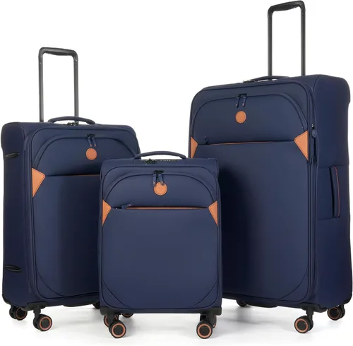 Vista 18 de Verage Cambridge - Maleta ligera con ruedas giratorias expandibles, Negro -, Conjuntos de equipaje negro Softside