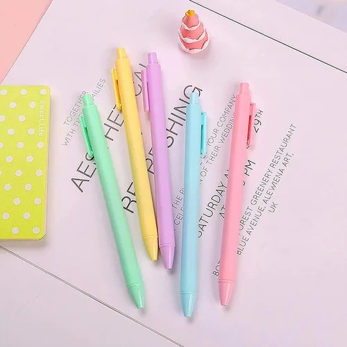 Vista 4 de 30 bolígrafos lindos de tinta negra, bolígrafos de gel Kawaii recargables y retráctiles para niños, escuela, oficina, niños, estudiantes