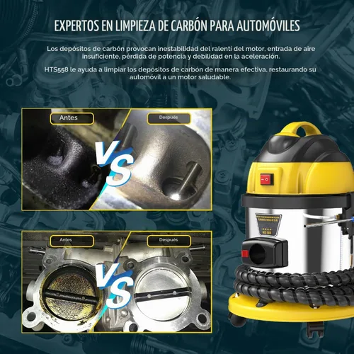 Vista 2 de Walnut Blaster Cleaner, HTS558 Máquina de limpieza de válvulas de tubo de admisión de motor automotriz, removedor de carbono de motor automotriz